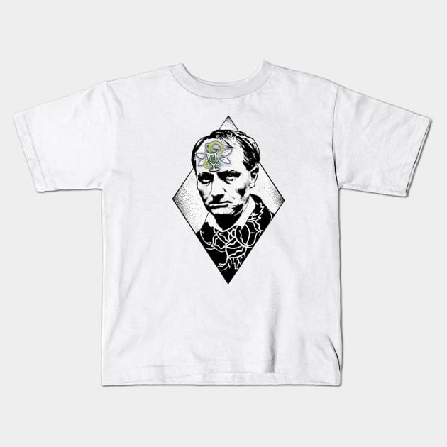 Charles Baudelaire Kids T-Shirt by Borapronobis